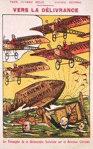 Póster publicitario del Parti Ouvrier Belge (Partido Obrero Belga) antes de 1914 de Belgian School