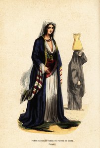 Mujer rica y mujer del pueblo, El Cairo, Egipto de Belgian School