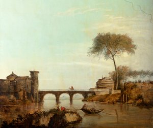 Segunda sala del fondo, sala de reuniones, murales con escenas rurales en estilo clásico, probablemente de hacia 1810, escena 2 de Belgian School