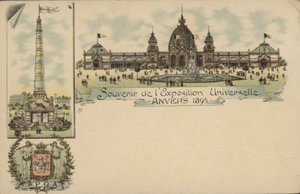 Souvenir de la Exposición Internacional de Amberes, Bélgica, 1894 de Belgian School