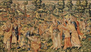 Historia de Ciro II el Grande, c.1590 (tapiz) de Belgian School