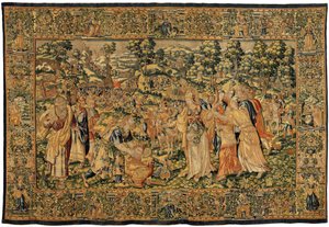 Historia de Ciro II el Grande, c.1590 (tapiz) de Belgian School