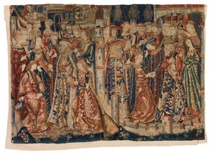 Tapiz, Los esponsales y el matrimonio "Les Fiancailles et le Marriage de Marie de Bourgogne et de Maximilien", de Tournai o Bruselas de Belgian School