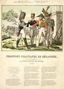 La Santa Alianza de las Naciones, de Chansons Politiques de Béranger, 1815-1818 de Belgian School