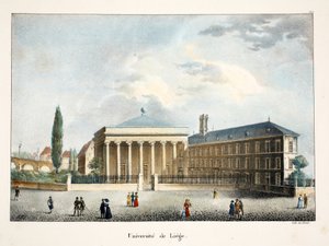 Universidad de Lieja, c.1895 (fotochrom) de Belgian School