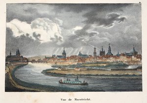 Vista de Maastricht, c.1895 (fotochrom) de Belgian School