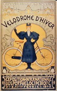 Pista de Carreras de Invierno, Exposición Internacional de Deportes de Velocípedos Bruselas, 2-10 de Febrero de 1895 de Belgian School