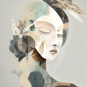 Mujer serena y abstracta de Bella Eve
