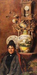 Jarrón con flores de Belmiro de Almeida