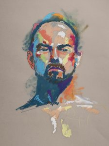 Estudio de color 10, 2023 (pastel sobre papel) de Ben Benet