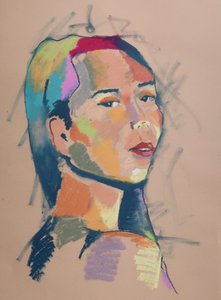 Estudio de color 14, 2023 (pastel sobre papel)