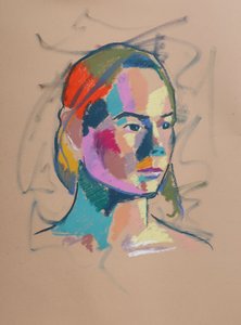 Estudio de color 17, 2023 (pastel sobre papel)