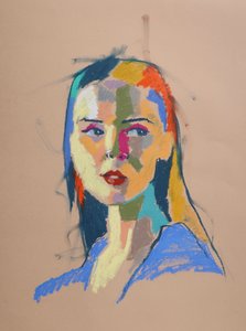 Estudio de color 20, 2023 (pastel sobre papel) de Ben Benet