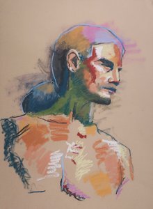 Estudio de color 6, 2023 (pastel sobre papel) de Ben Benet