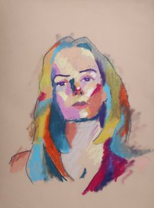 Estudio de color 8, 2023 (pastel sobre papel) de Ben Benet