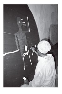 Jean-Michel Basquiat pintando "Record", Area, Nueva York de Ben Buchanan