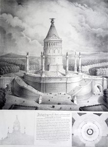 Proyecto de una tumba que se elevaría a Napoleón en las alturas de Chaillot frente al Campo de Marte de Benard et Cie Imprimerie Lemercier
