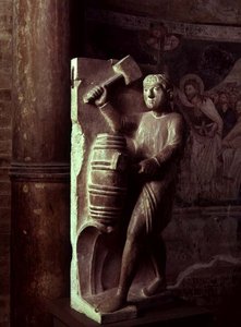 Cooper: Agosto de un calendario estatuario de los Trabajos de los Meses, c.1200
