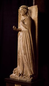 Primavera, escultura del Ciclo de las Estaciones, por Benedetto Antelami, Baptisterio de Parma, Emilia-Romaña, Italia de Benedetto Antelami