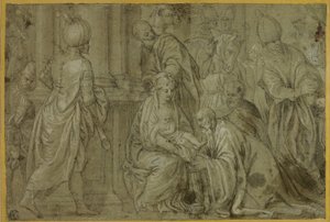 Adoración de los Reyes Magos de Benedetto Caliari