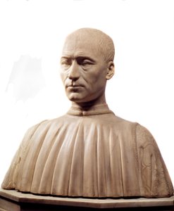 Busto de Philippe Strozzi (o Filippo) (1489-1538), condotiero y político italiano. Escultura de mármol de Benedetto da Maiano (1442-1497) siglo XV. París, Museo del Louvre. de Benedetto da Maiano