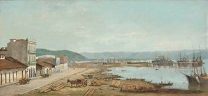 Benedito Calixto - Puerto del Consulado en Santos, SP, 1887