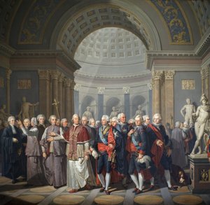 Gustavo III de Suecia (1746-1792) con el Papa Pío VI (Gianangel, Conde Braschi