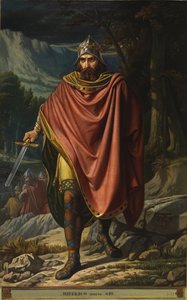 Retrato del rey visigodo de Hispania Witteric (Witerico o Viterico) (reinado del 603 al 610) - Pintura de Benito Soriano Murillo (1827-1891) Palacio de las Cortes Madrid de Benito Soriano Murillo