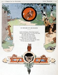 El zorro y las uvas, ilustración de 