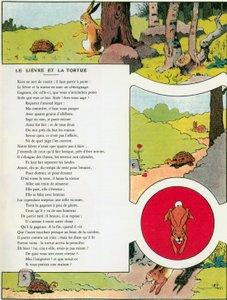 La liebre y la tortuga, ilustración de 