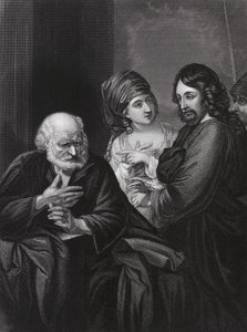 Pedro negando a Cristo (grabado) de Benjamin (after) West