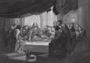 La Última Cena (grabado) de Benjamin (after) West