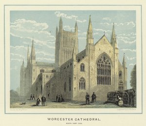 Catedral de Worcester, vista noroeste