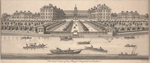 La parte trasera del Hospital Real en Chelsea, publicado 1756 de Benjamin Cole