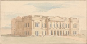 York House, Londres: Perspectiva de la fachada oeste
