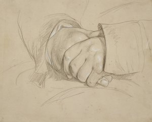 Manos entrelazadas, se dice que son las del poeta William Wordsworth