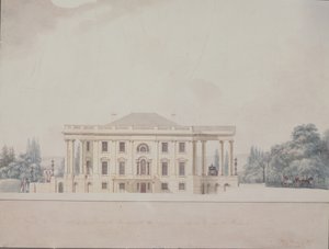 El pórtico sur de la Casa del Presidente, 1807