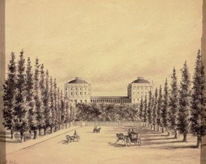 Capitolio de los Estados Unidos desde Pennsylvania Avenue, c.1814 de Benjamin Henry Latrobe