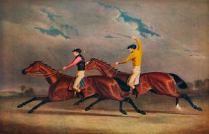 Matilda venciendo a Mameluke, St. Leger, 1827 de Benjamin Herring