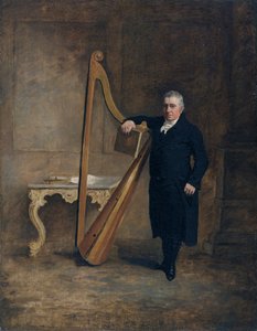 Arpista de la familia Corbet de Griffith Owen, c.1812 (óleo sobre lienzo) de Benjamin Marshall