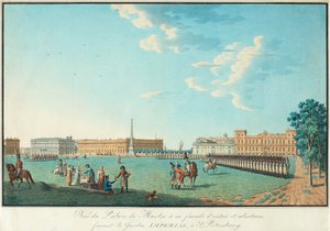 El Palacio de Mármol en San Petersburgo, c. 1800 de Benjamin Paterssen