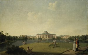 Vista del Palacio Táuride desde el jardín, antes de 1797