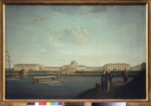 El Palacio Tauride visto desde el Neva (San Petersburgo). Pintura de Benjamin Paterssen (1748-1815), óleo sobre lienzo