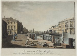 Vista del Puente Verde en San Petersburgo