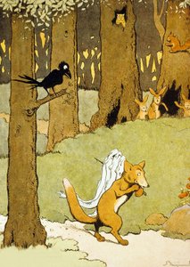 Renard y las anguilas, ilustración de 
