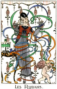 Los lazos, vestido de estilo flapper, c.1919 de Benjamin Rabier