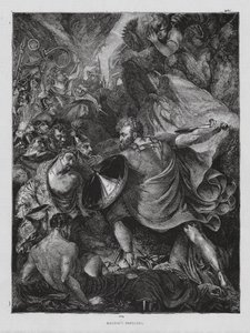 Asesinato de L S Dentatus (grabado) de Benjamin Robert (after) Haydon