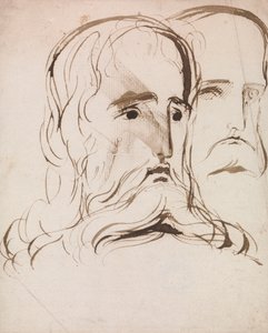 Estudio para la Cabeza de Cristo y un Apóstol de Benjamin Robert Haydon