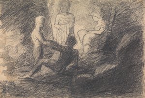 Estudio de figuras en una cueva de Benjamin Robert Haydon