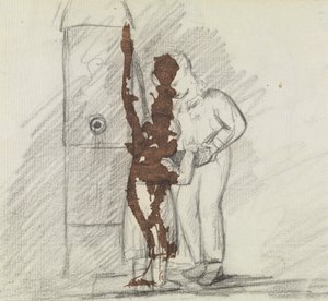 Estudio de dos figuras de pie de Benjamin Robert Haydon